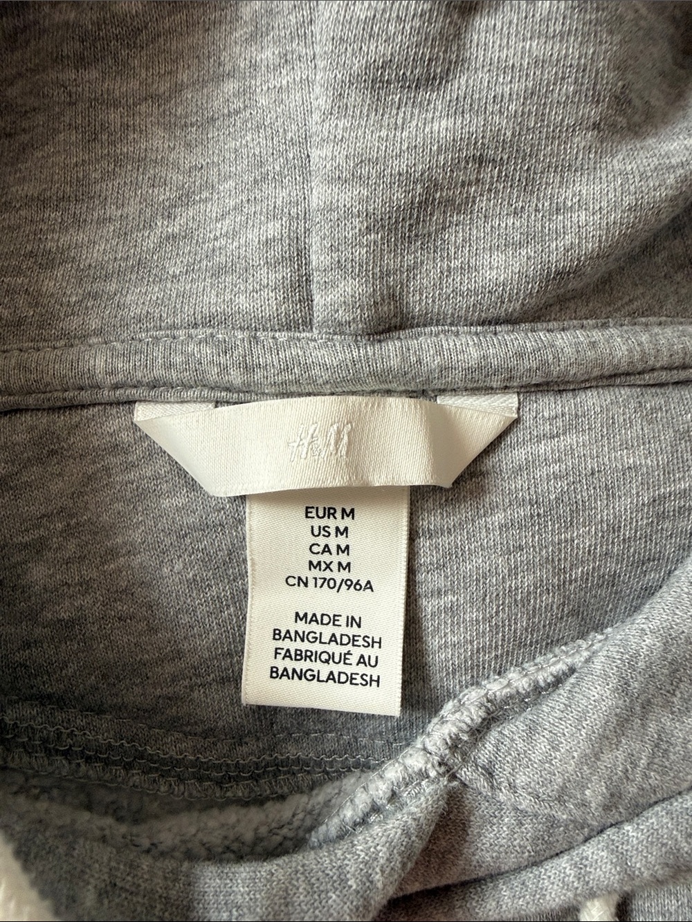 H&M Gray Women's Hooded Sweatshirt with Drawstrings - Picture 3 of 3